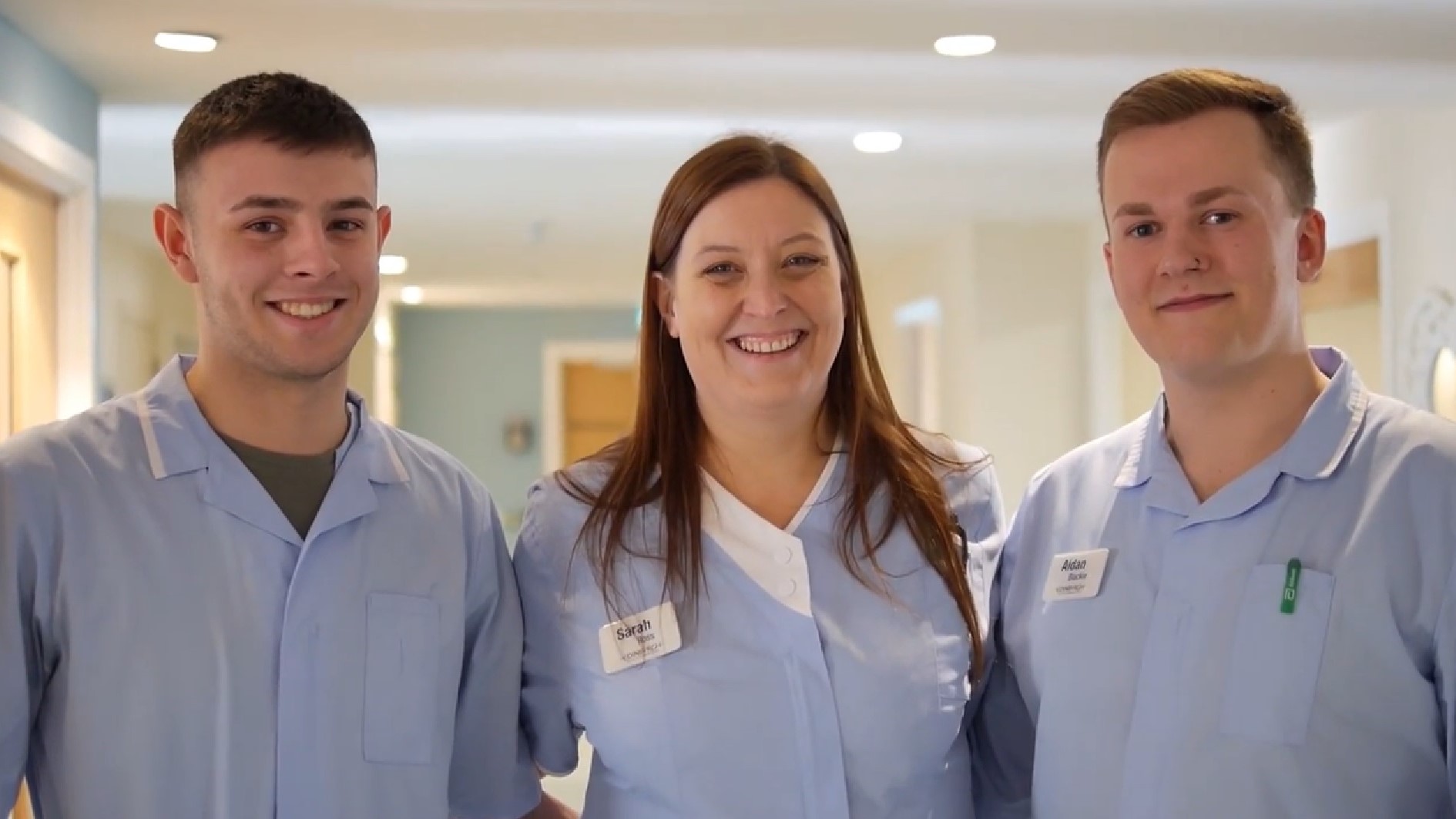 3 social care workers at ROyston Court Care Home.