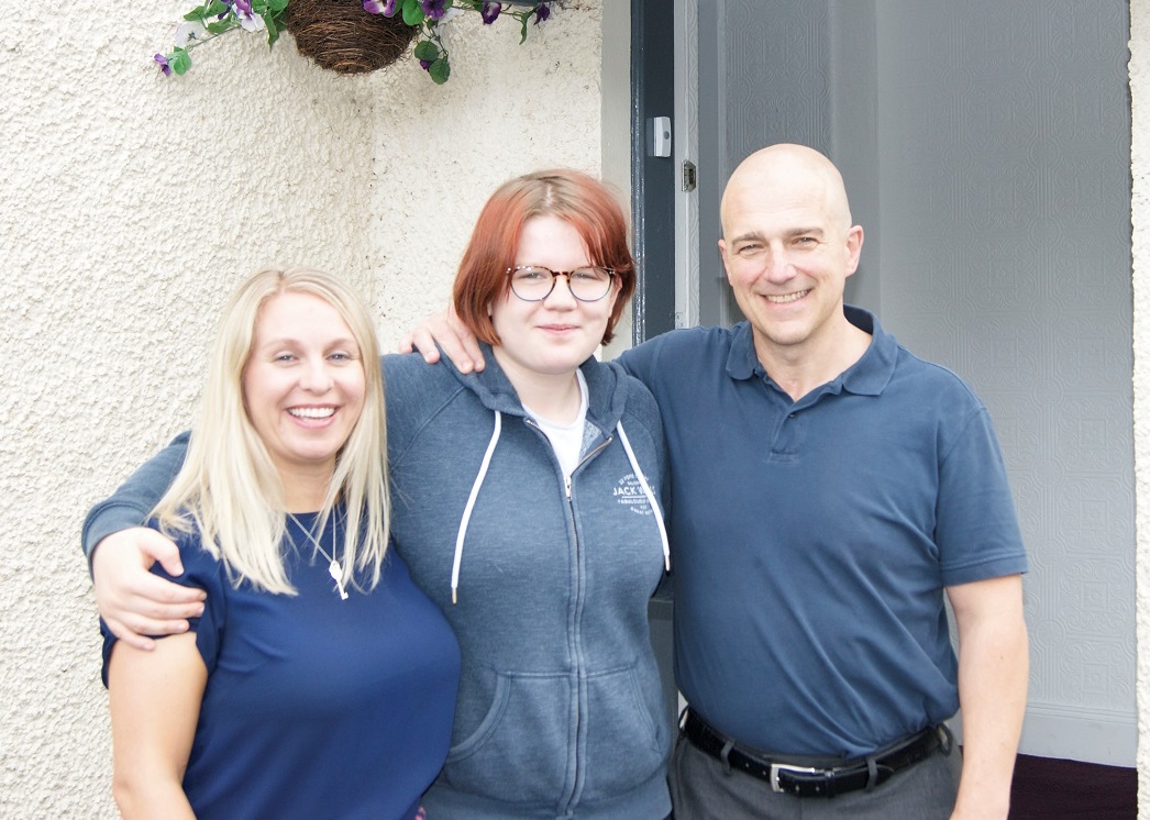 Workers of Nether Johnstone House outdoors